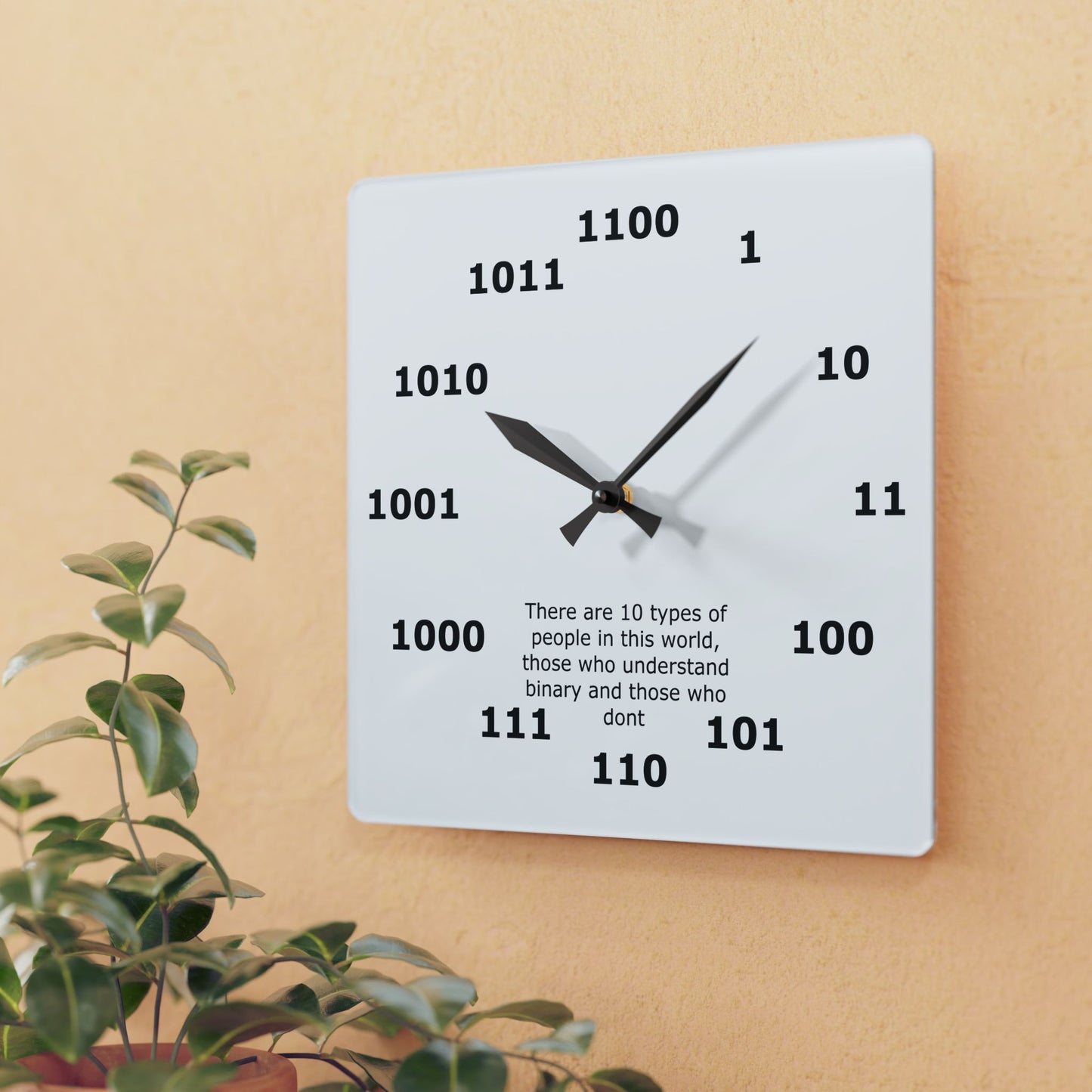 Geek Chic Binary Wall Clock: Embrace the Digital Era with Binary Hours!