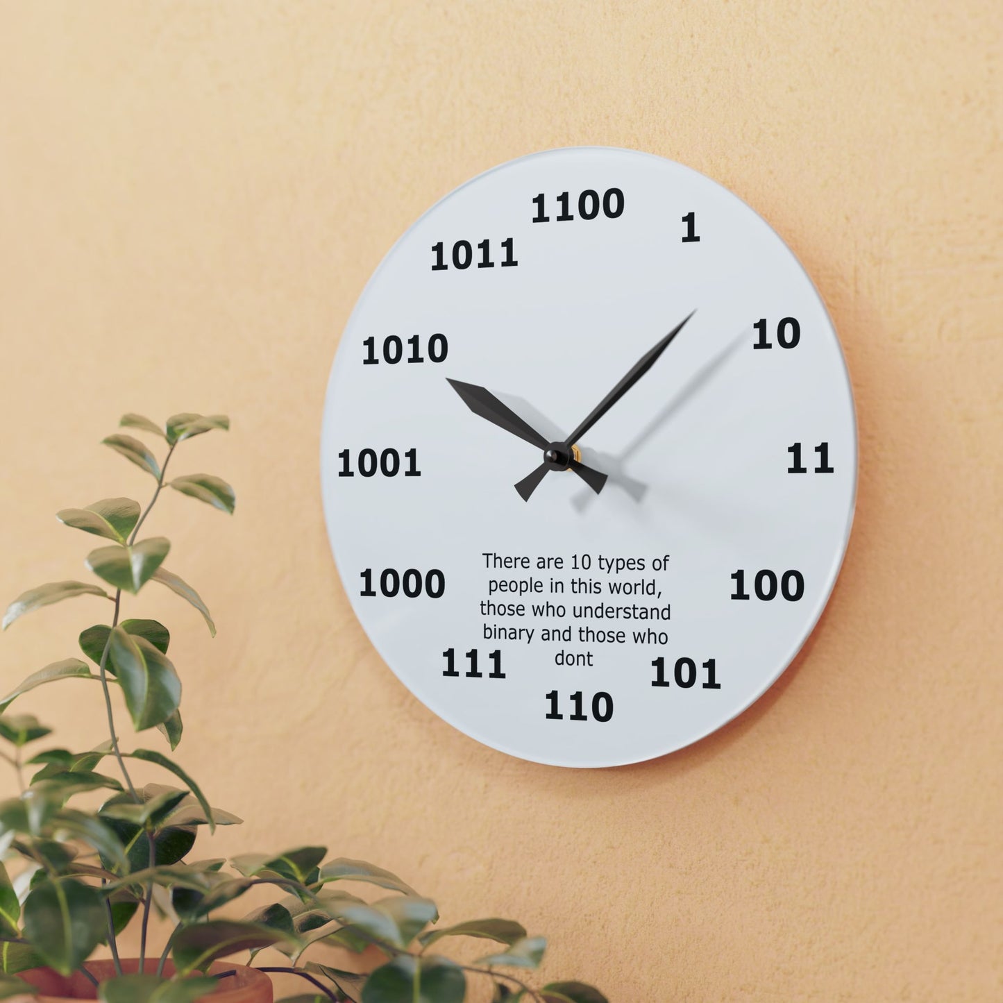 Geek Chic Binary Wall Clock: Embrace the Digital Era with Binary Hours!