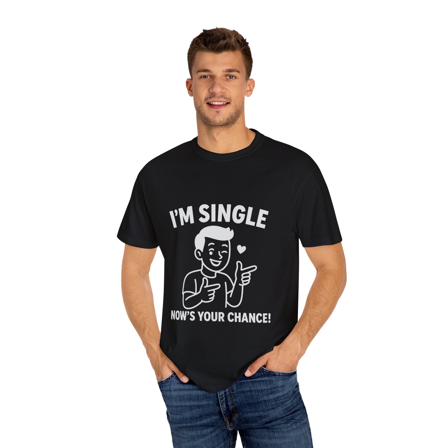 I'm Single T-Shirt, Funny Gift for Singles, Unisex Casual Wear, Perfect for Dating Events, Birthday Gift, Humorous Apparel