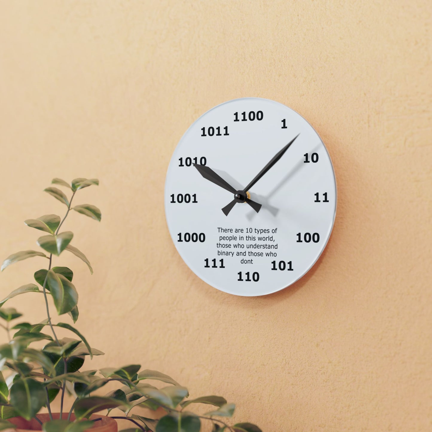 Geek Chic Binary Wall Clock: Embrace the Digital Era with Binary Hours!
