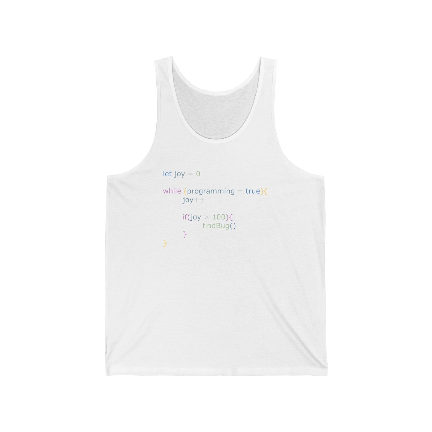 Funny Javascript Code Tank Top, Programmer Shirt, Web Developer Java Software Engineer, Java code Developer