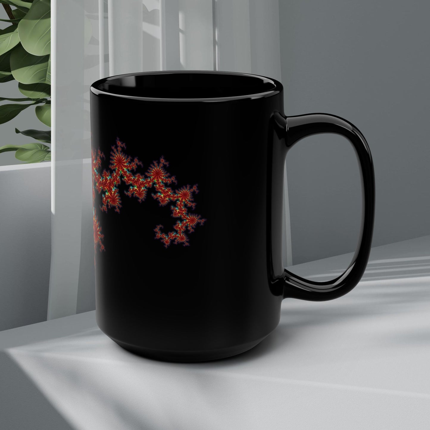 Fractal Coffee Mug, Ceramic Coffee Mug,  Artistic Coffee Mug, Gift For A Geek, Coffee Lover, Unique Mug, Office Mug