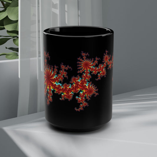 Fractal Coffee Mug, Ceramic Coffee Mug,  Artistic Coffee Mug, Gift For A Geek, Coffee Lover, Unique Mug, Office Mug