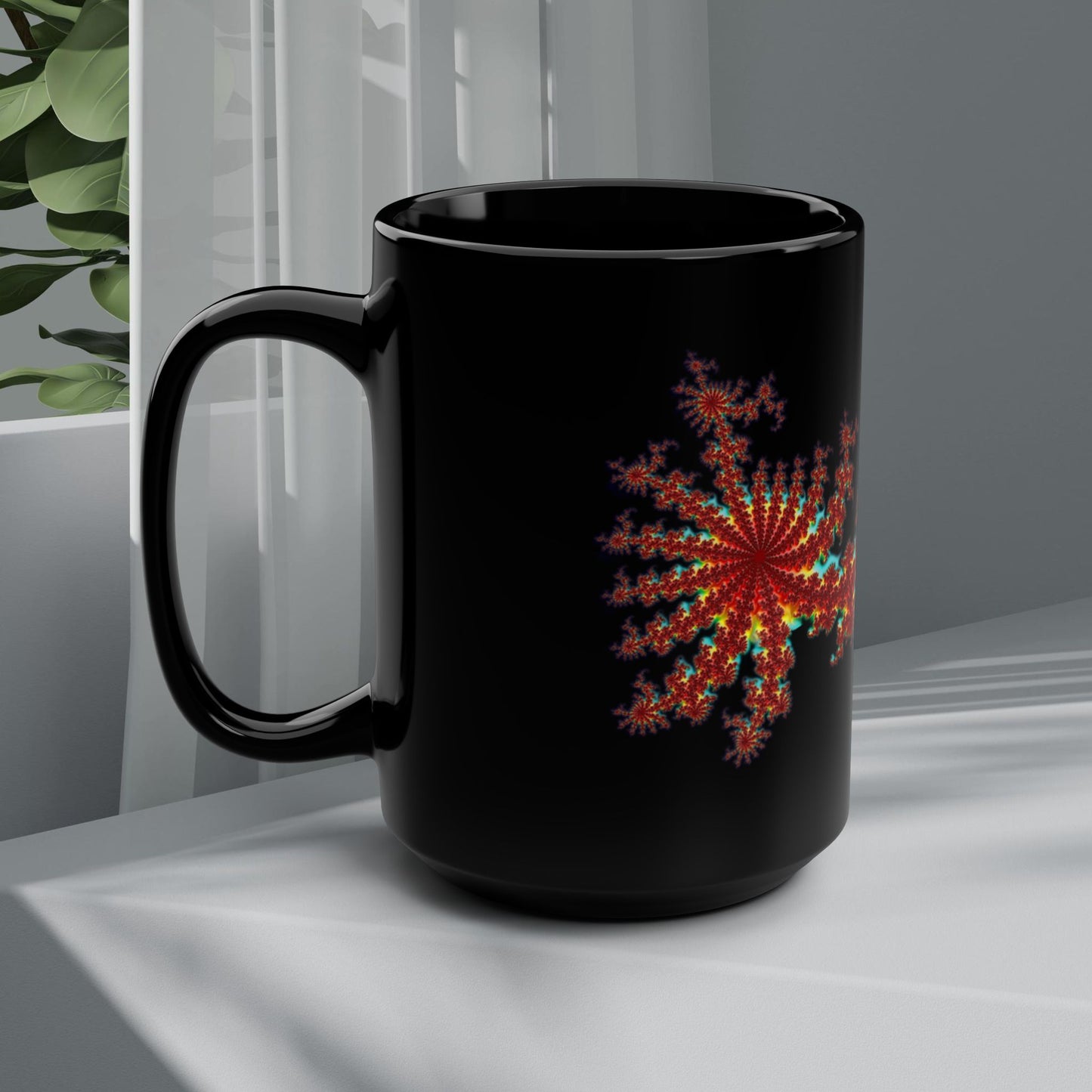 Fractal Coffee Mug, Ceramic Coffee Mug,  Artistic Coffee Mug, Gift For A Geek, Coffee Lover, Unique Mug, Office Mug